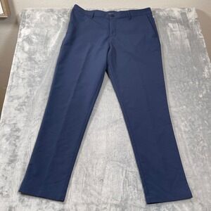 Banana Republic Mens Pants 38x32 Performance Chinos Blue Textured Tech Commuter